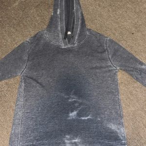 Grey thin Waffle Knit Hoodie